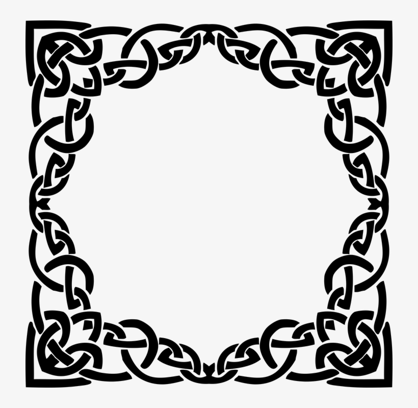 Frame, Celtic Knot, Decorative, Ornamental, Overlapping - Celtic Knot Frame Vector, transparent png #593853