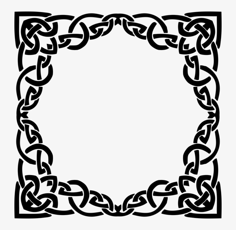 Frame, Celtic Knot, Decorative, Ornamental, Overlapping - Celtic Knot Frame Vector, transparent png #593853