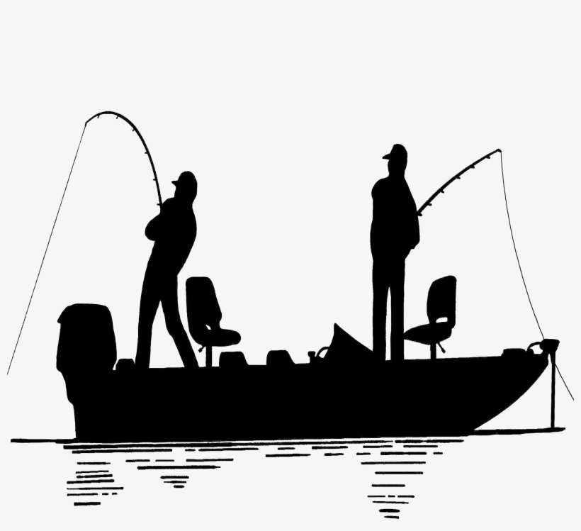Fisherman Clipart Trawler Huge Freebie Download - Fisherman In Boat Silhouette, transparent png #593934