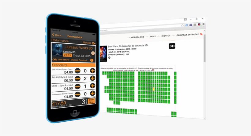 Allow Your Patrons To Easily Book Tickets - Cinema Software Pos Tickets, transparent png #594103