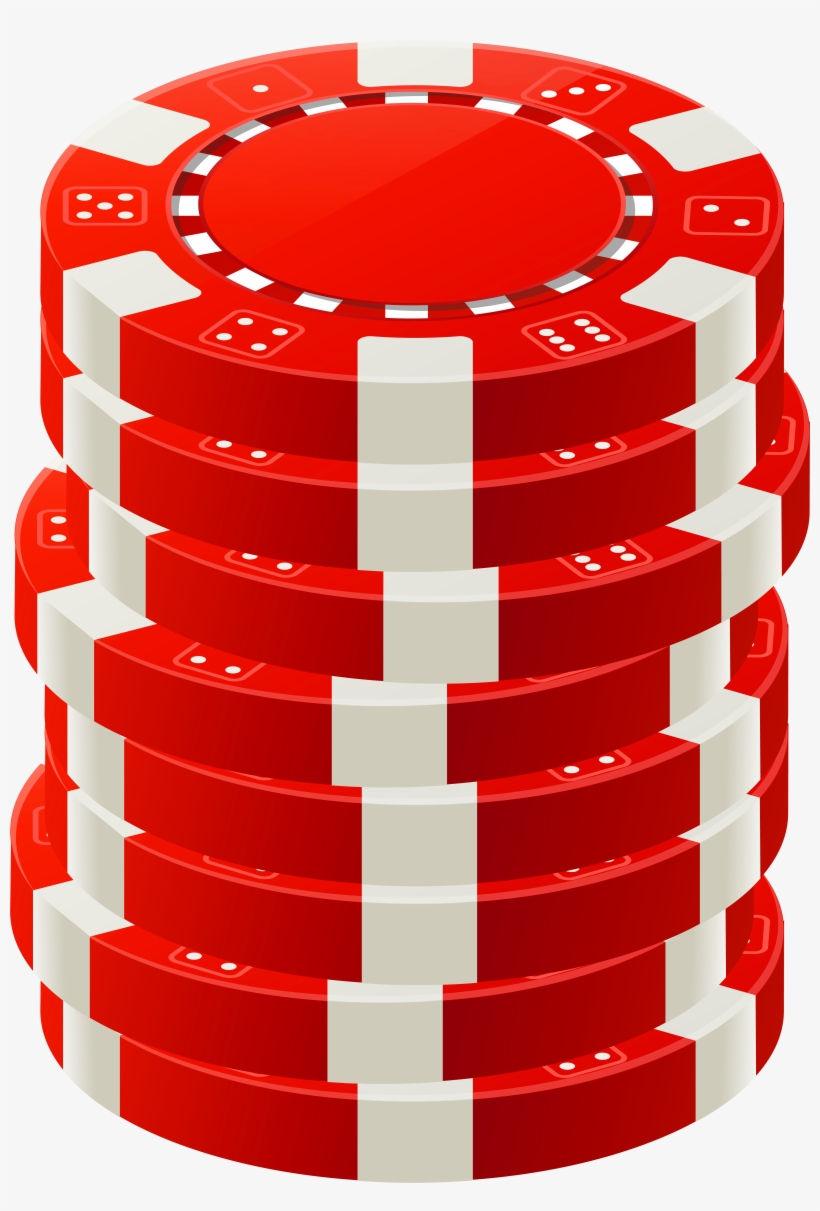Red Poker Chips Png Clip Art - Gambling, transparent png #594444