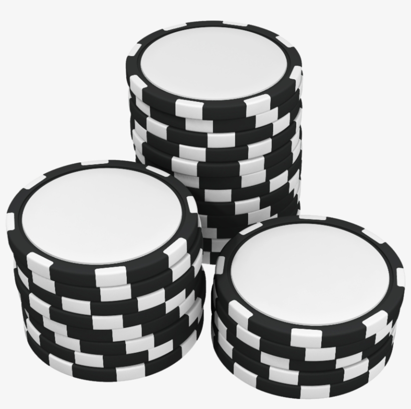Black And White Poker Chips Clipart, transparent png #594772