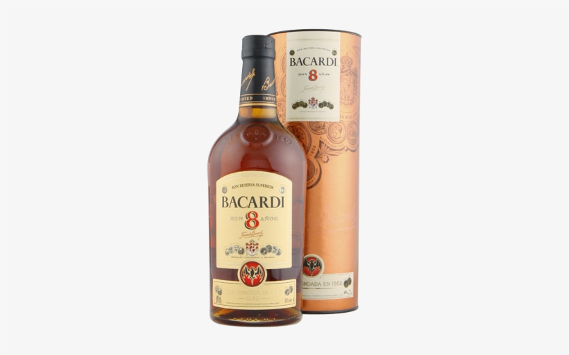 Bacardi 8 Years 750ml - Bacardi 8 Anos, transparent png #594898