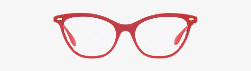 Transparent Glasses Red - Ray Ban Red Cat Eye Glasses, transparent png #595192