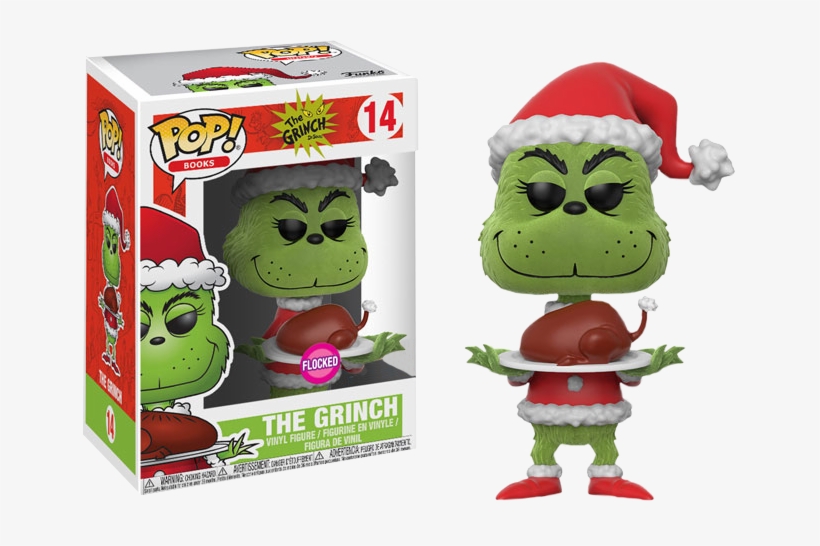 The Grinch With Roast Beast Flocked Pop Vinyl Figure - Grinch Pop Funko, transparent png #595194