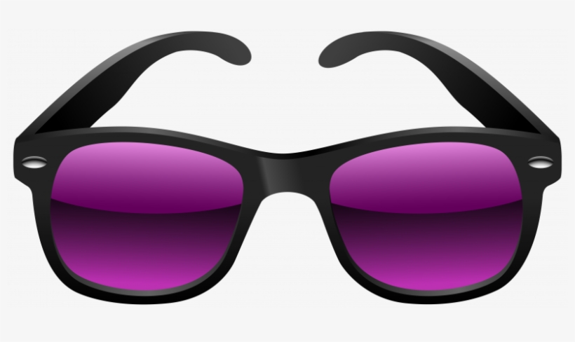 Black And Purple Sunglasses Png Clipart Image - Sunglasses Clipart, transparent png #595218