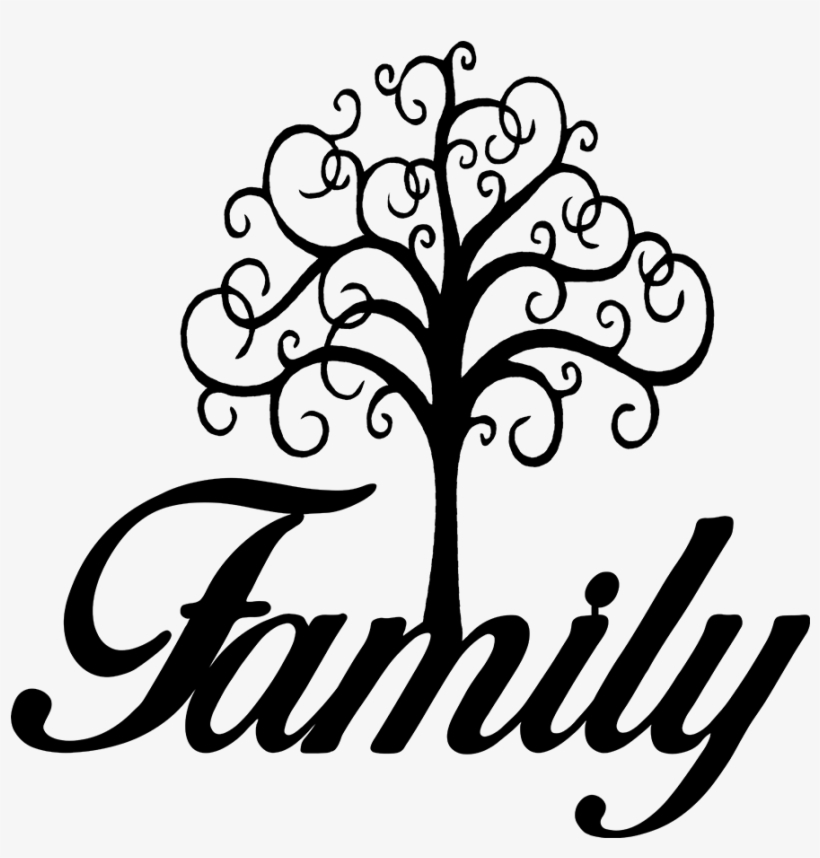 Baker Metalworks - Family Tree Black And White, transparent png #595219