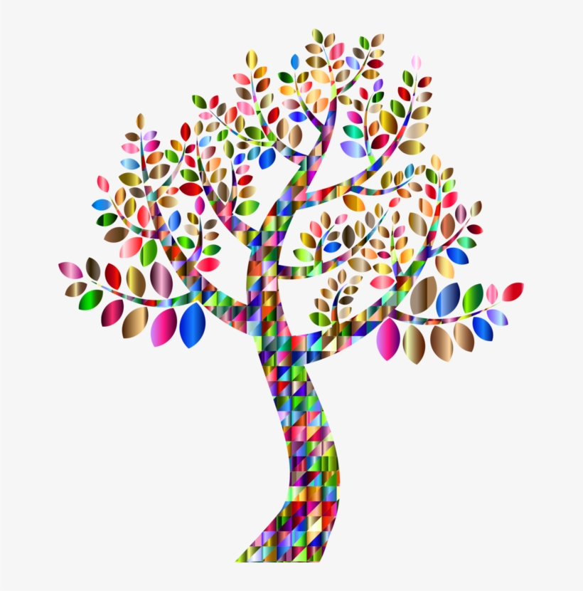 Genealogy Family Tree Family Tree Branch - Colorful Tree Transparent Background, transparent png #595807