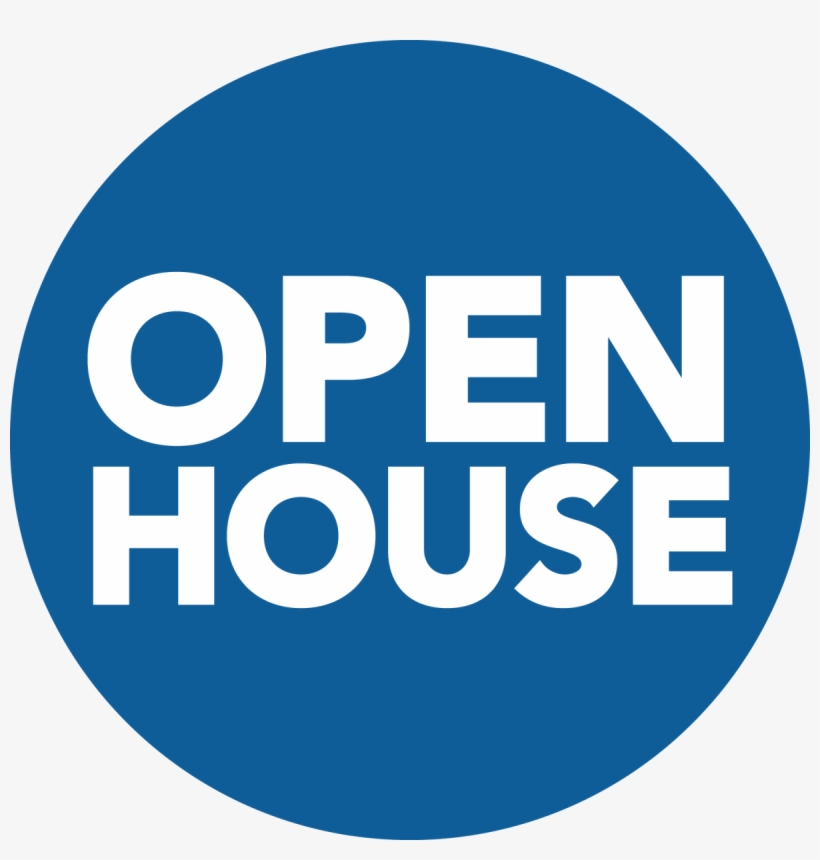 Join Us For An Education Programs Open House - Open House Sign Blue, transparent png #596394