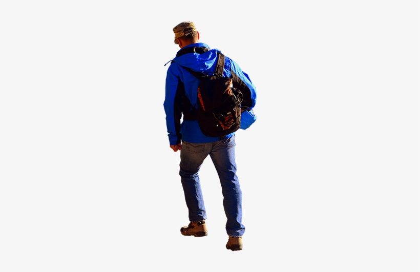 A Hiker Is On His Way Up A Hill Or Into Your Rendering - Rendering, transparent png #596436