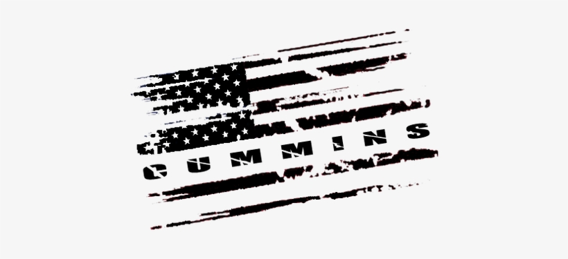 American Flag Cummins Decal, transparent png #596457