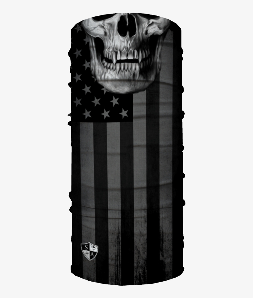 Blackout American Flag Skull - Blackout American Flag, transparent png #596485