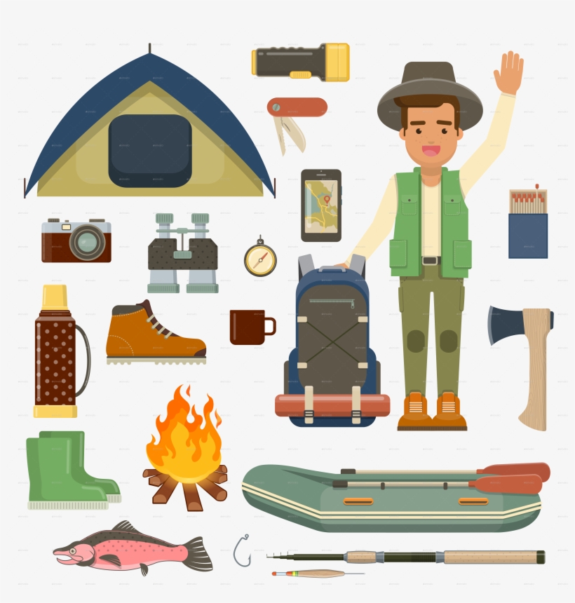Survival Clipart Hiker - Backpack, transparent png #597030