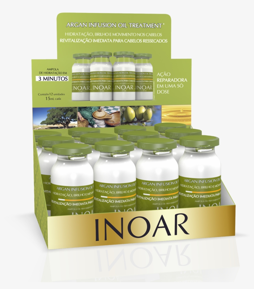 Argan Oil - Inoar Argan Oil 7ml Display Com 12 Unidades, transparent png #597179