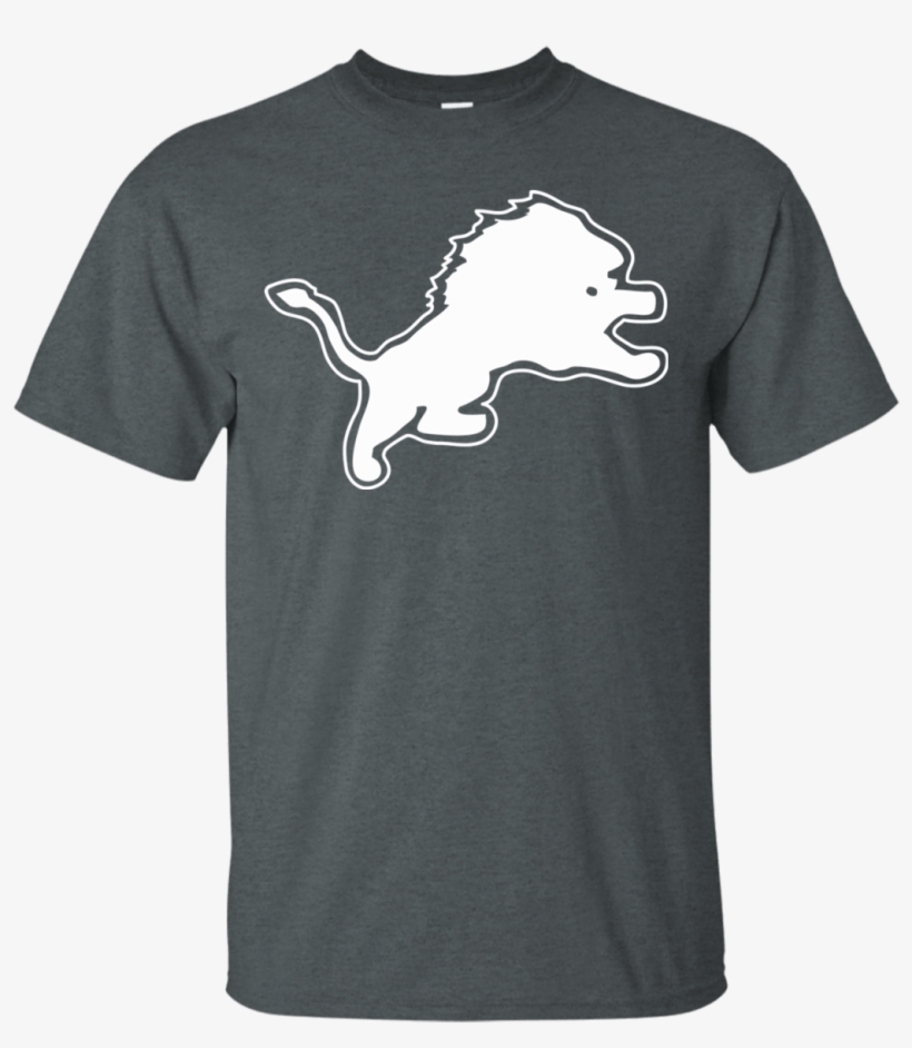 Detroit Lions Logo Football Men's T-shirt - T-shirt, transparent png #597449