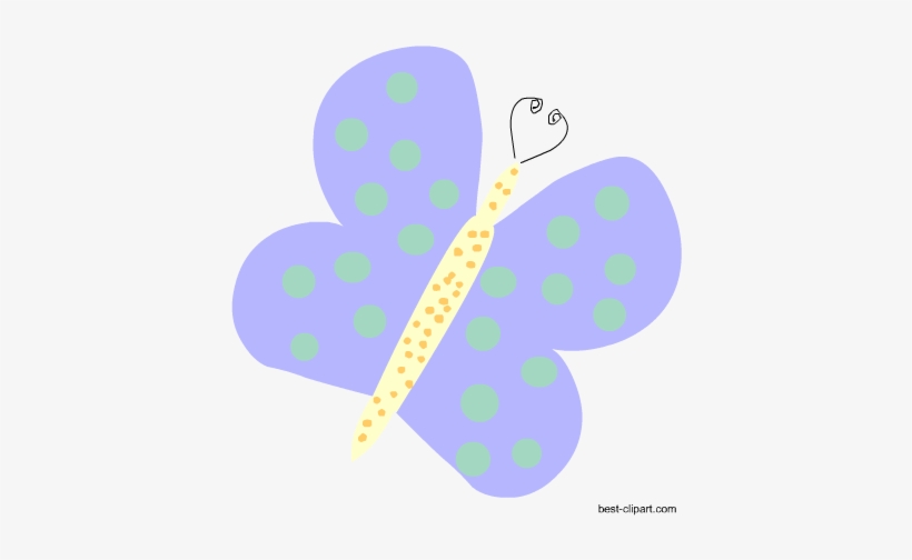 Lilac Butterfly With Polka Dots - Polka Dot, transparent png #597700