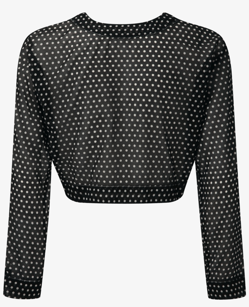 Black Polka Dot Cotton Tie Blouse - Polka Dot, transparent png #597768
