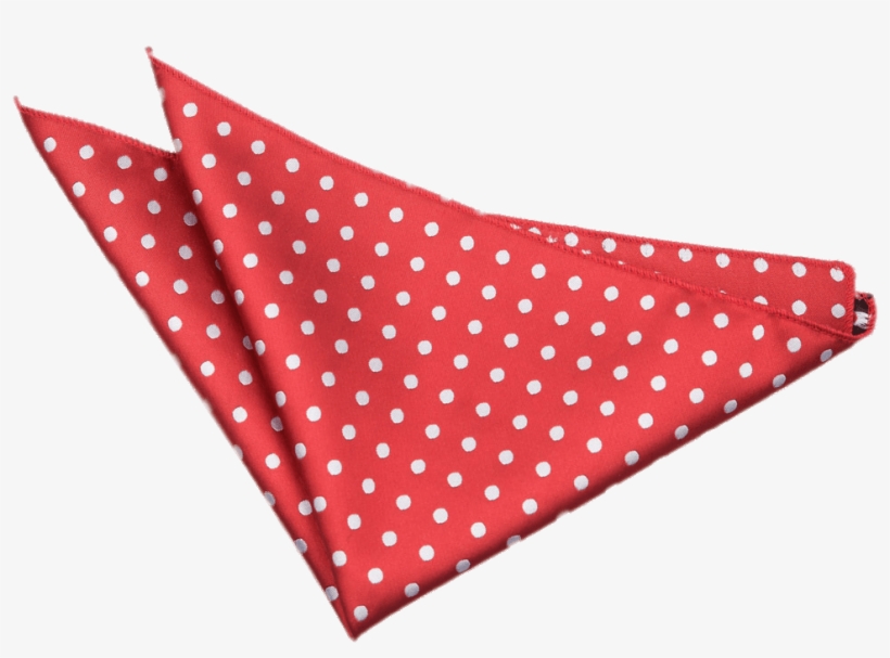 Download - Dqt Dark Red Polka Dot Handkerchief / Pocket Square, transparent png #597943