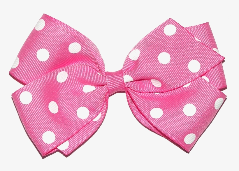 Pink Hair Clipart Pink Polka Dot - Hair Bow Png Transparent, transparent png #598037
