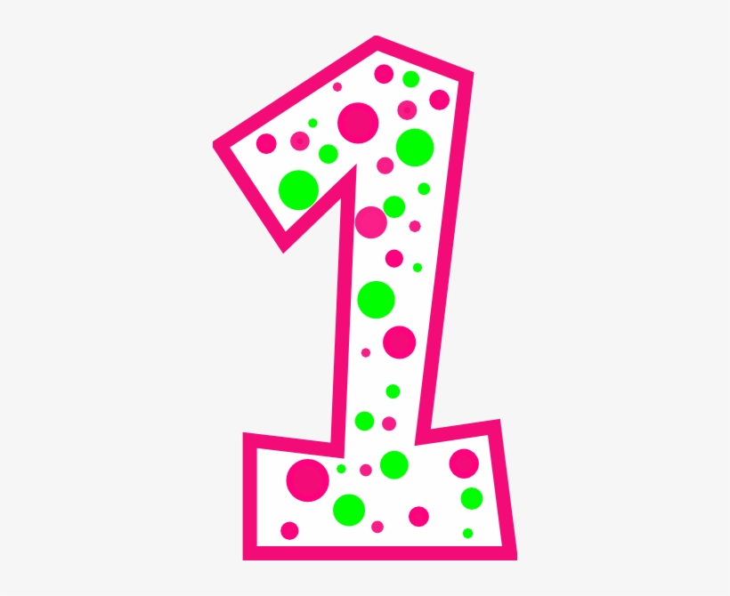 Polk A Dot Number 1 Clip Art