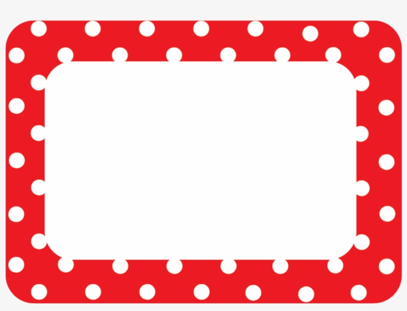 Polka Dots Magnetic Labels - Red Polka Dot Name Tag, transparent png #598234