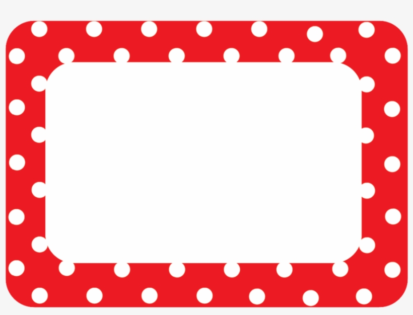Polka Dots Magnetic Labels - Red Polka Dot Name Tag, transparent png #598234