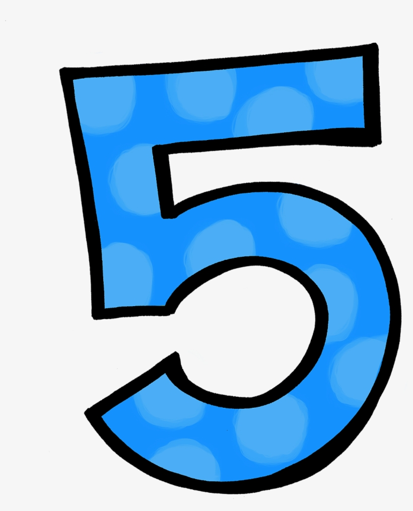 Polka Dot Number 3 Polka Dot Numbers Polka - Number Five Clip Art, transparent png #598321
