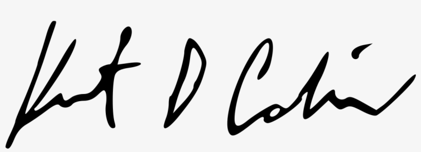 Firma De Kurt Cobain - Nirvana Kurt Cobain Signature, transparent png #598348