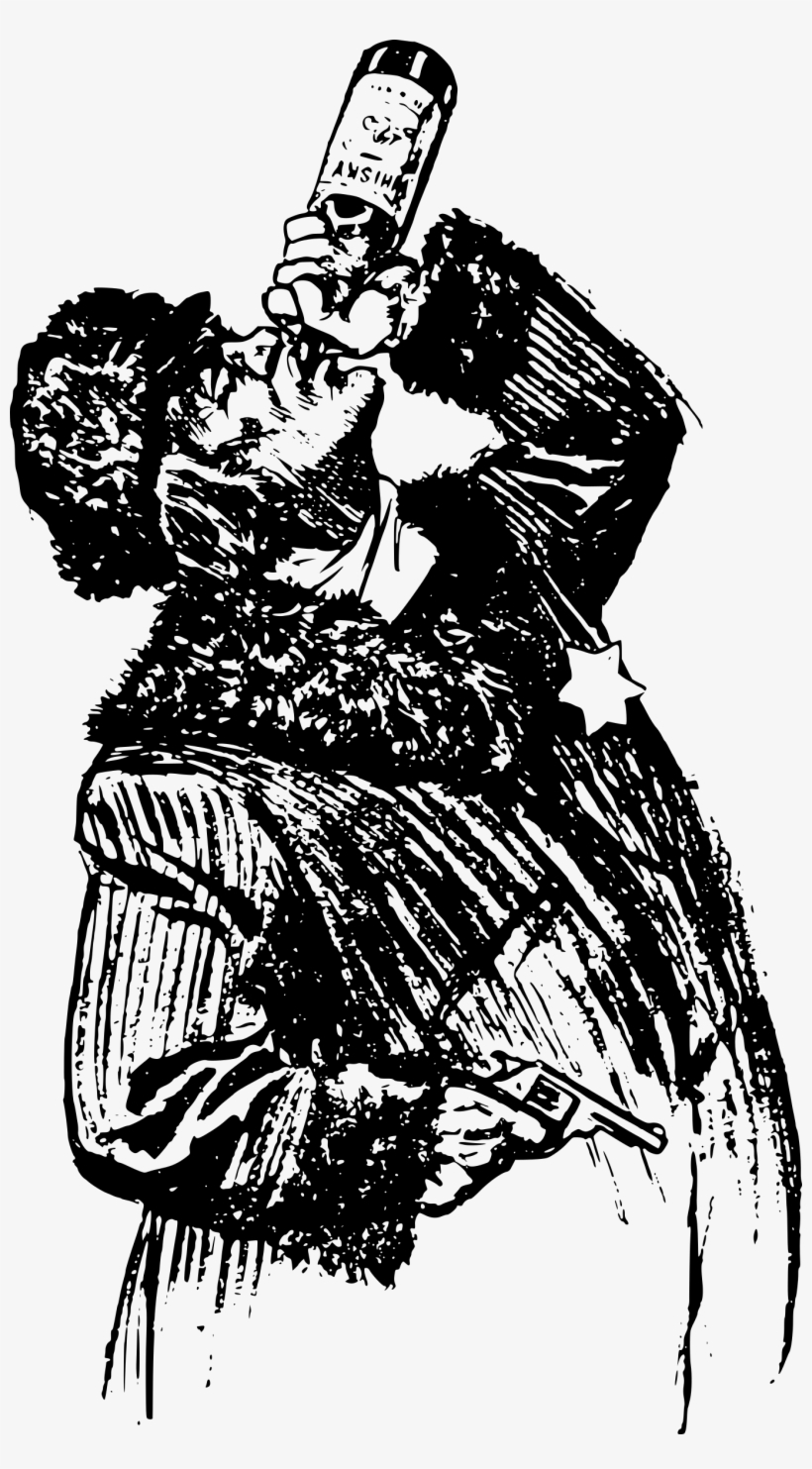 This Free Icons Png Design Of Man With Gun Drinks, transparent png #598930