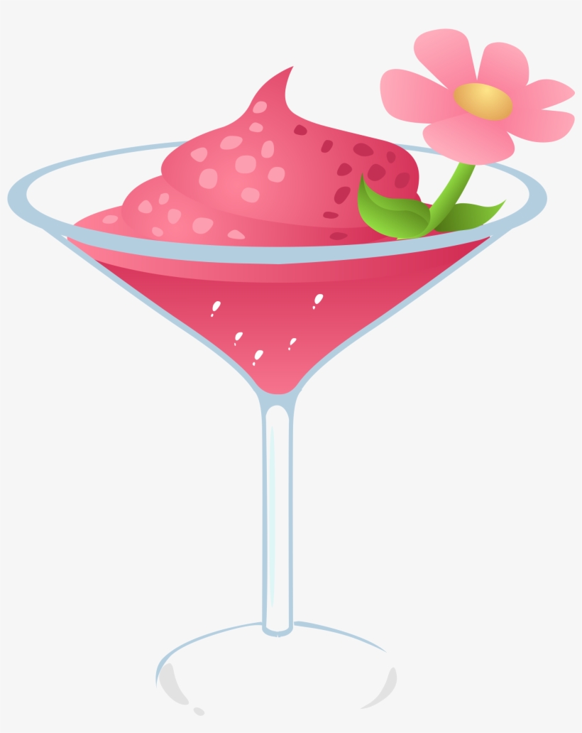 Big Image - Pink Cocktail Vektor, transparent png #599244