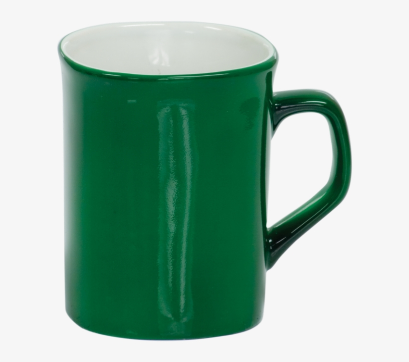 Mug - 10oz Green Ceramic Round Corner Mug, transparent png #599501