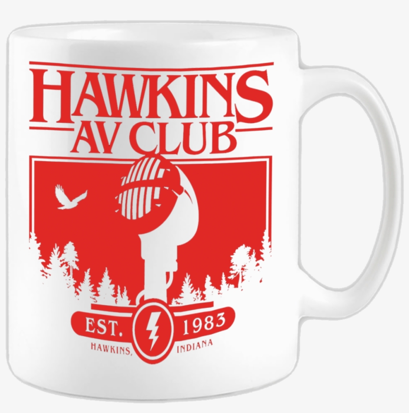 Hawkins Av Club Stranger Things Coffee Mug - Stranger Things, transparent png #599581