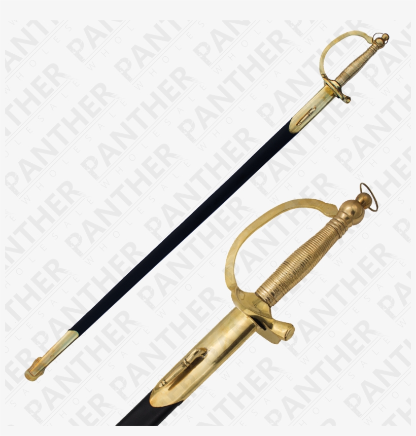 Civil War Sabre With Genuine Leather And Real Brass - Sabre, transparent png #599582
