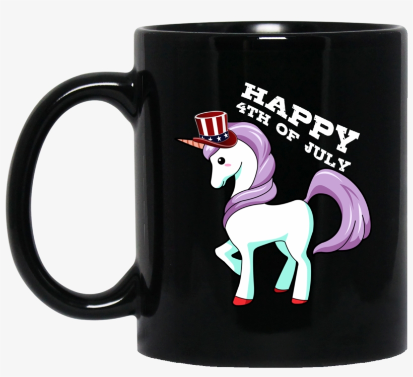 Happy 4th Of July Unicorn Red White Blue Stars Mug - July American Independence Day T Shirt, transparent png #599824