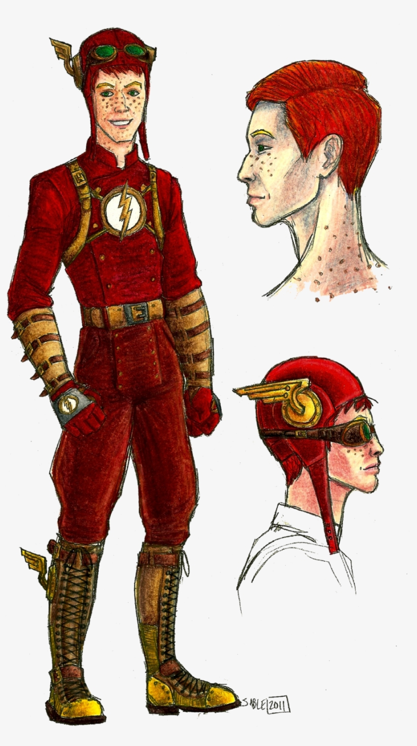 Wally West - Flash Steampunk, transparent png #5900625