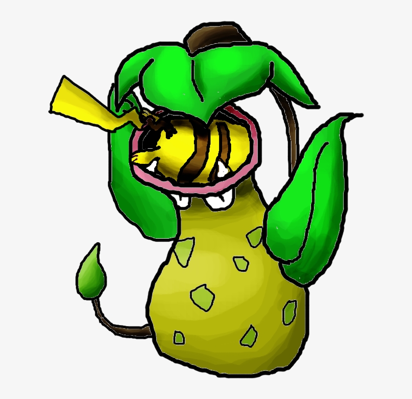 Victerybell Eating Pikachu - Illustration, transparent png #5900975