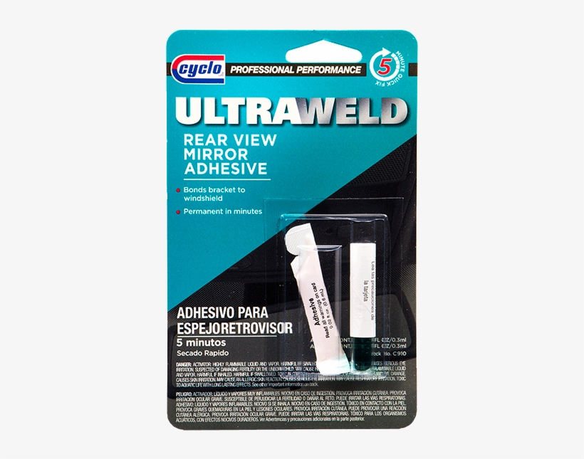 Ultraweld® Rear View Mirror Adhesive - Cyclo, transparent png #5901957
