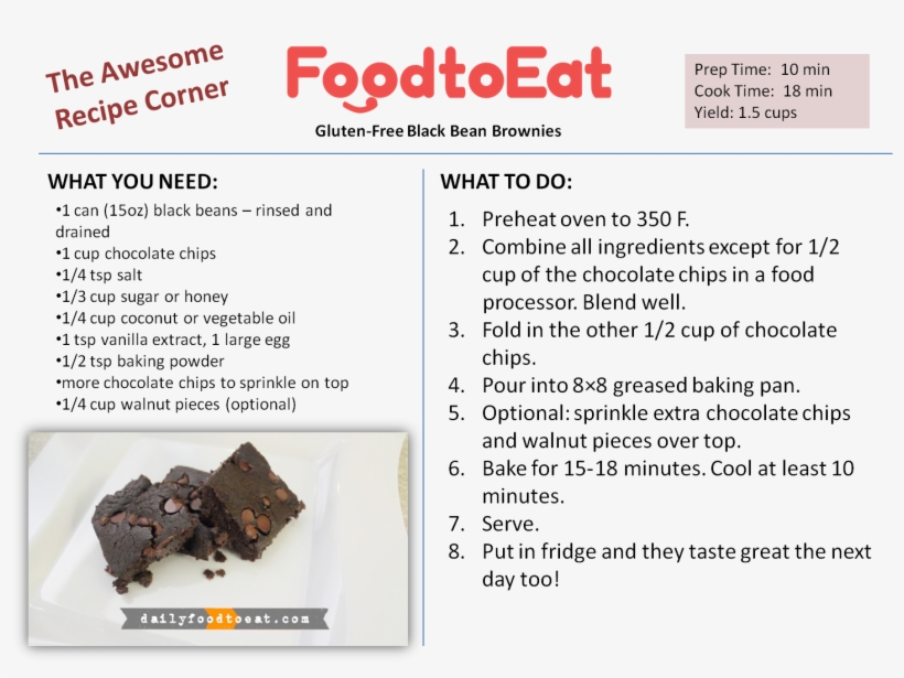 Chocolate Black Bean Brownie - Food, transparent png #5903379