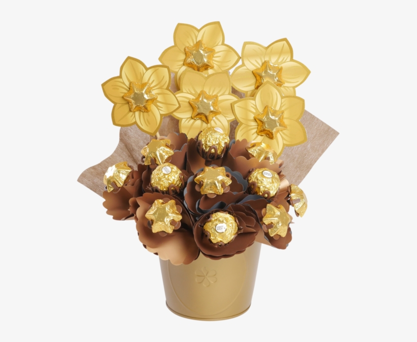 Golden Chocolate Bouquet Small - Gift, transparent png #5903706