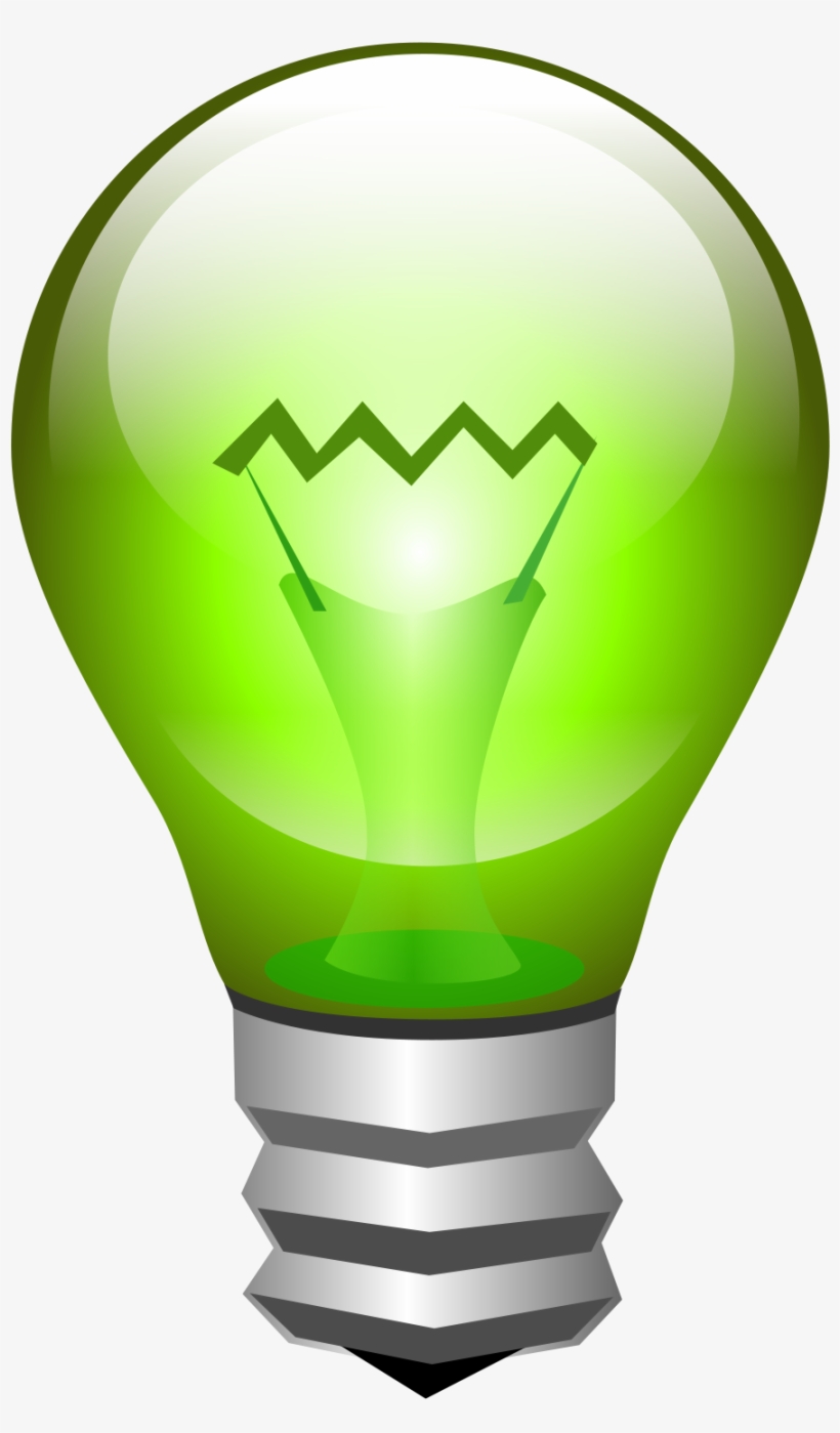 Open - Dibujo Bombilla Verde, transparent png #5903813