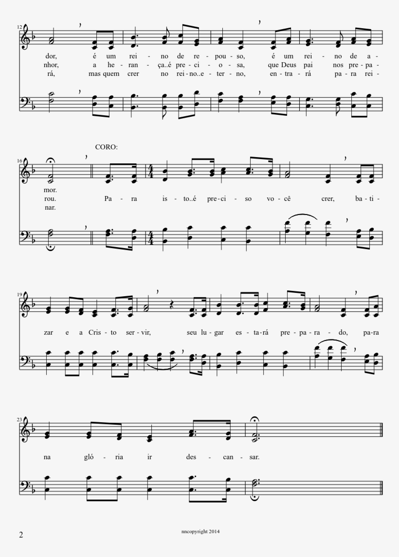 Jesus Cristo Te Convida Sheet Music Composed By Vagner - Trombone Treble Clef, transparent png #5904807