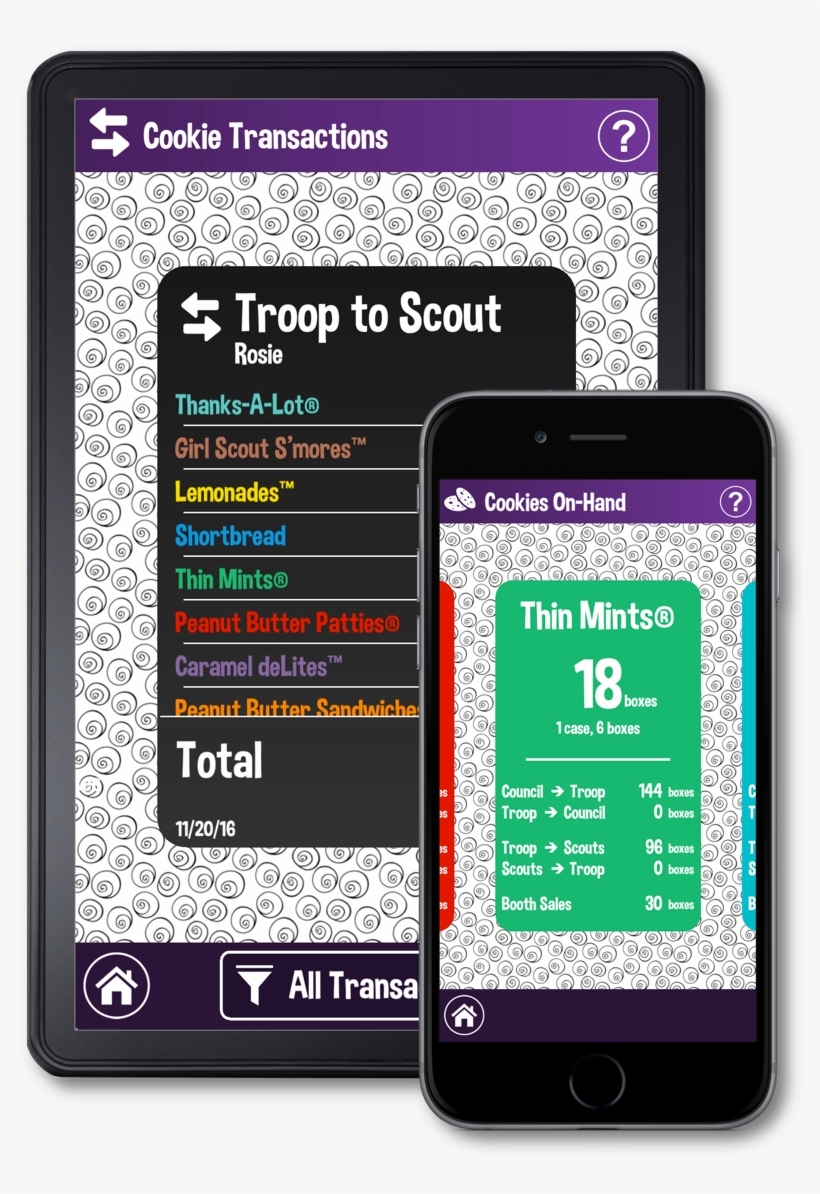 Girl Scout Cookie App For Leader - Smartphone, transparent png #5906186