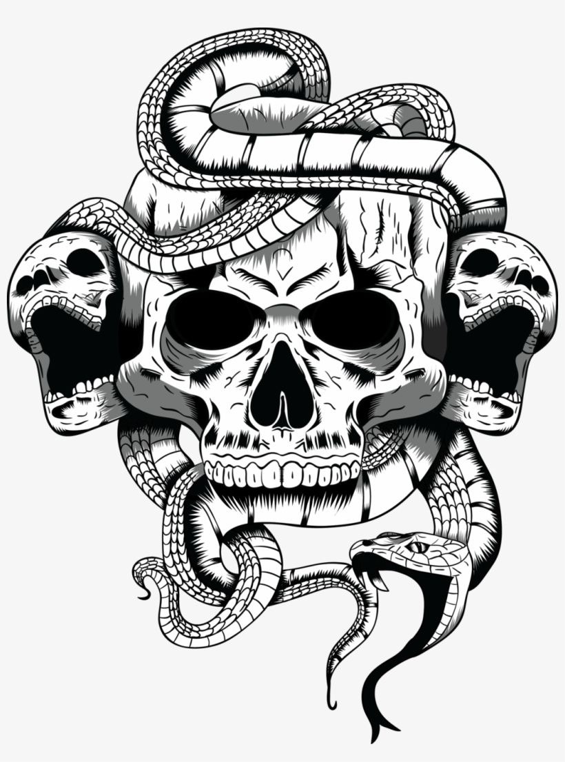 Vector Doodle Skull Vector Black And White Download - Grand Theft Auto V Drawings, transparent png #5906189