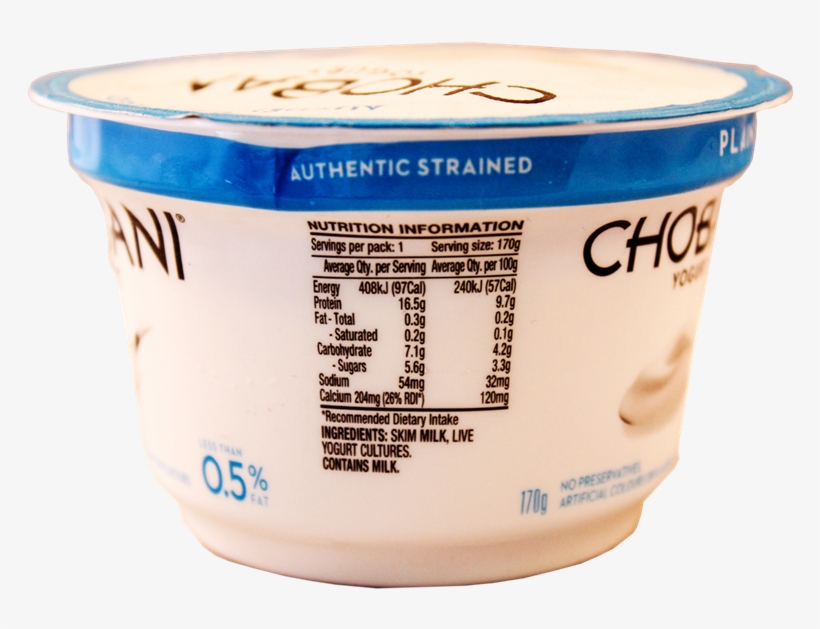 Picture Of Chobani Yogurt Plain 170g Picture Of Chobani - Food, transparent png #5907480