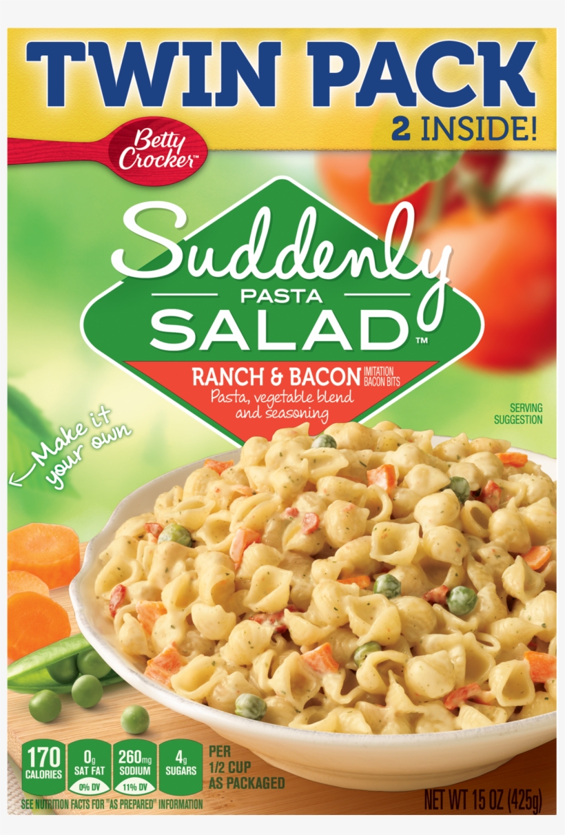 Betty Crocker Suddenly Salad, Ranch And Bacon Pasta - Betty Crocker Pasta Salad, transparent png #5907709