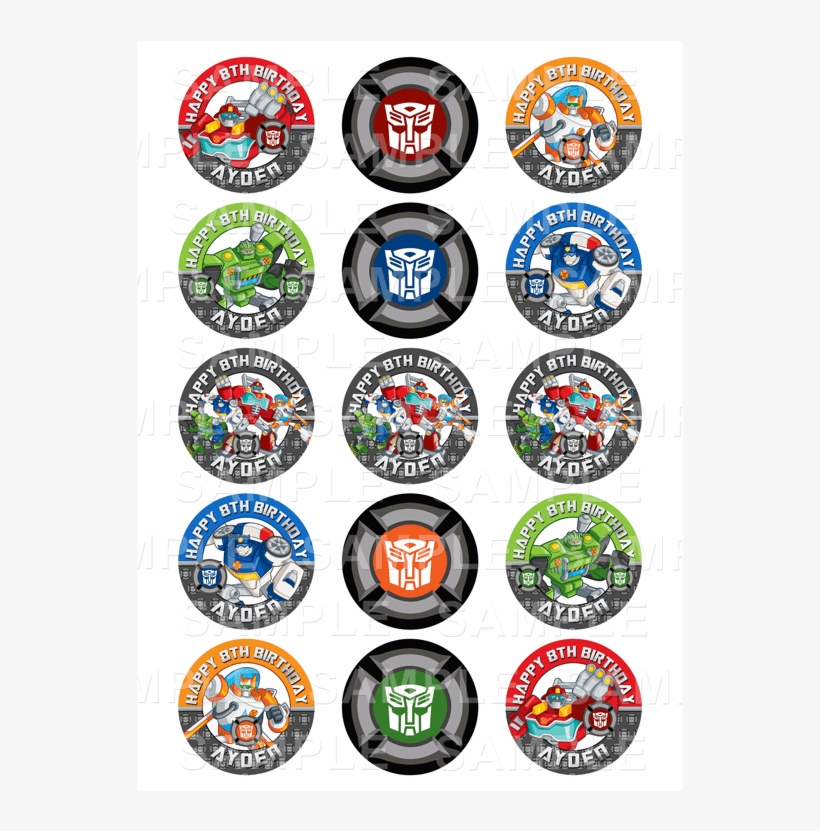 Rescue Bots - Transformers Rescue Bots Cupcake Toppers, transparent png #5908854