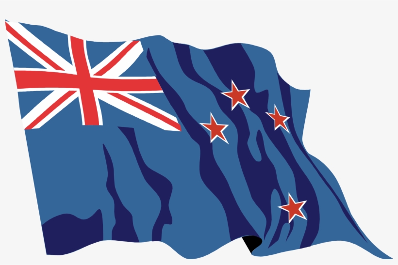 New Zealand Flag Waving Icon - Australia Day And Republic Day, transparent png #5909422