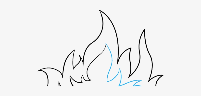 How To Draw Flames And Smoke - Draw Flame, transparent png #5909606