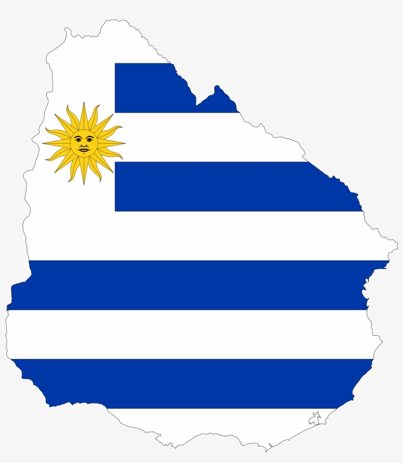 This Free Icons Png Design Of Uruguay Map Flag, transparent png #5909879