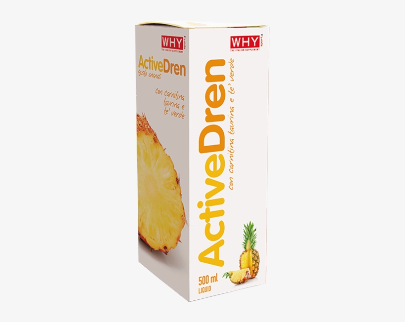 W017 Activedren-ananas - Active Dren (500ml), transparent png #5910888